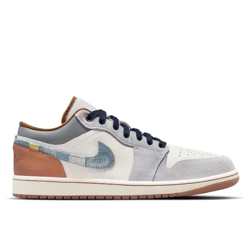 Air Jordan 1 Low SE "Phantom Repaired Denim Swoosh"